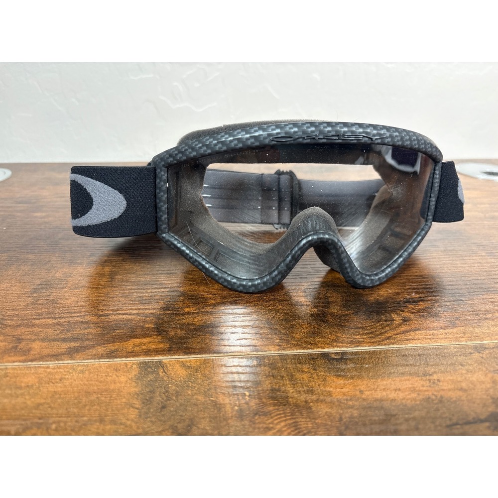 Oakley L-Frame MX Goggles True Carbon Fiber Frame Clear Lens 01-230 Motocross